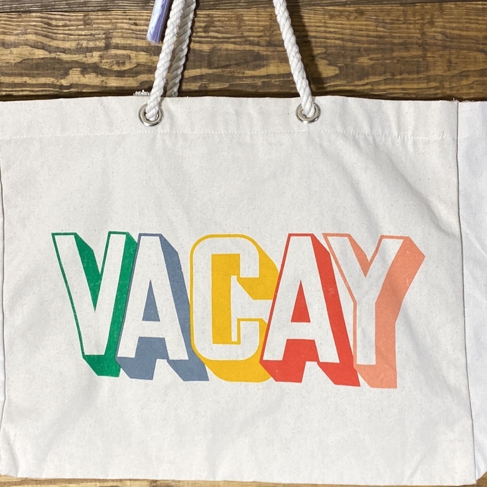 Canvas Beach Tote Bag - Picture 3 of 7